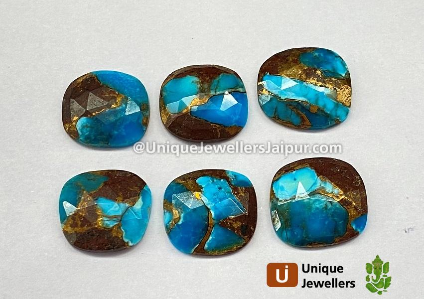 Copper Lava Mohave Turquoise Rose Cut Slices